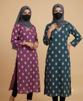 V neck embroidered kurti