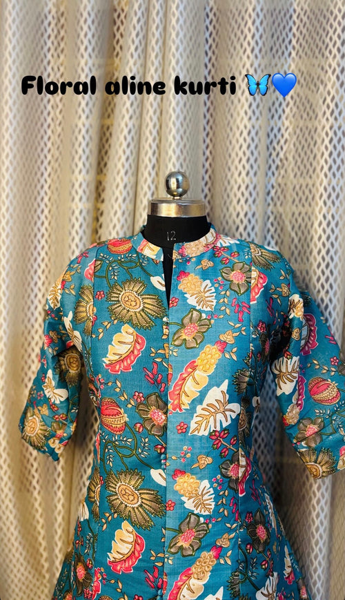 Floral aline kurti