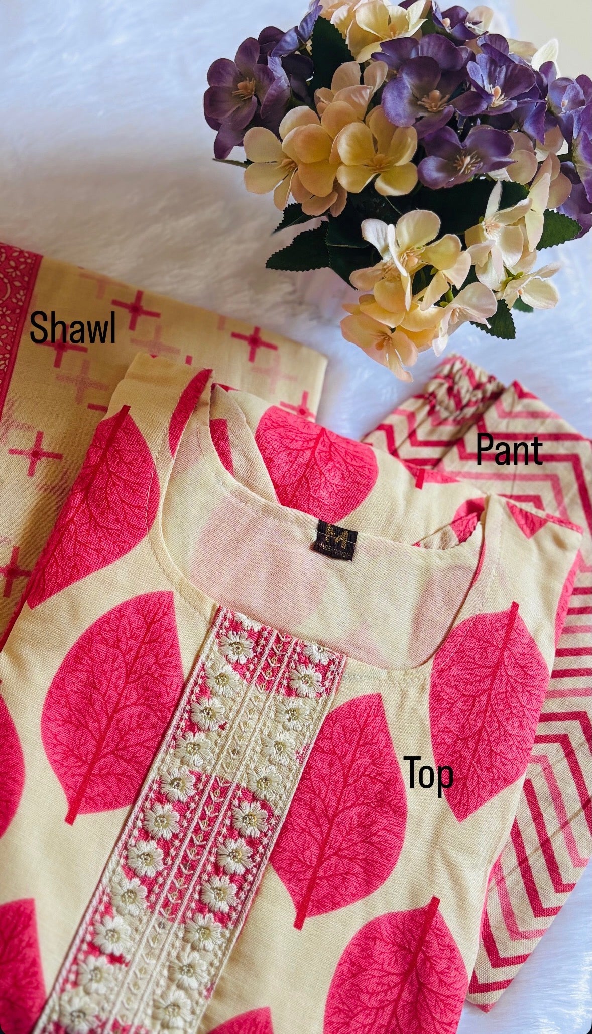 Cotton 3pcs set(pink)