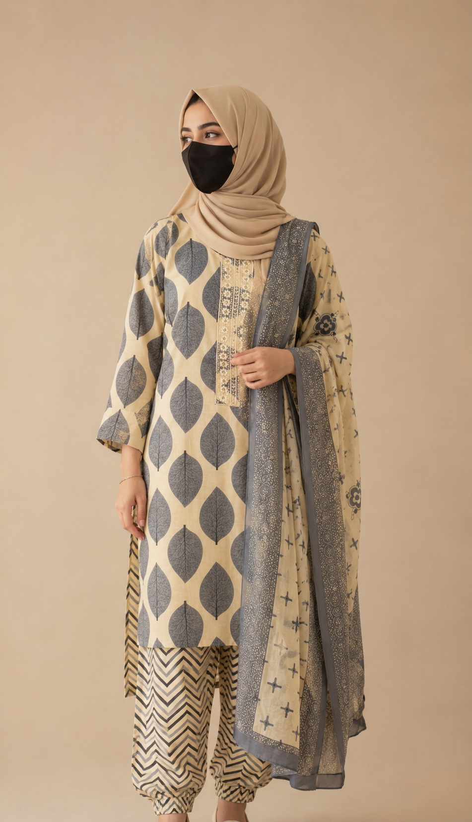 Cotton 3Pcs set (gray)